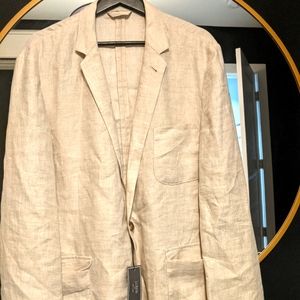 NWT! J Crew Men's Linen Unstructured Linen Sport jacket/ Blazer L $168